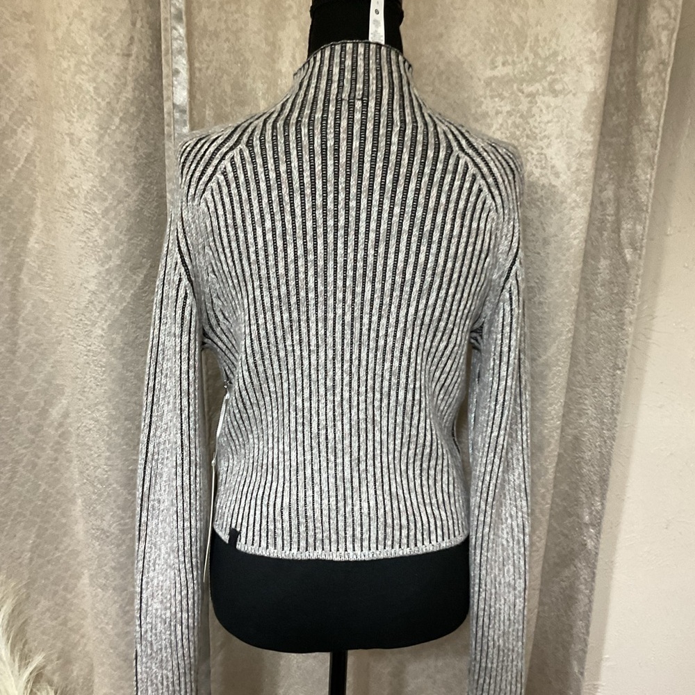 Lululemon Sweater Womens 0 Cotton Cashmere Blend Mock Neck Sweater gray Relaxed - Picture 9 of 15